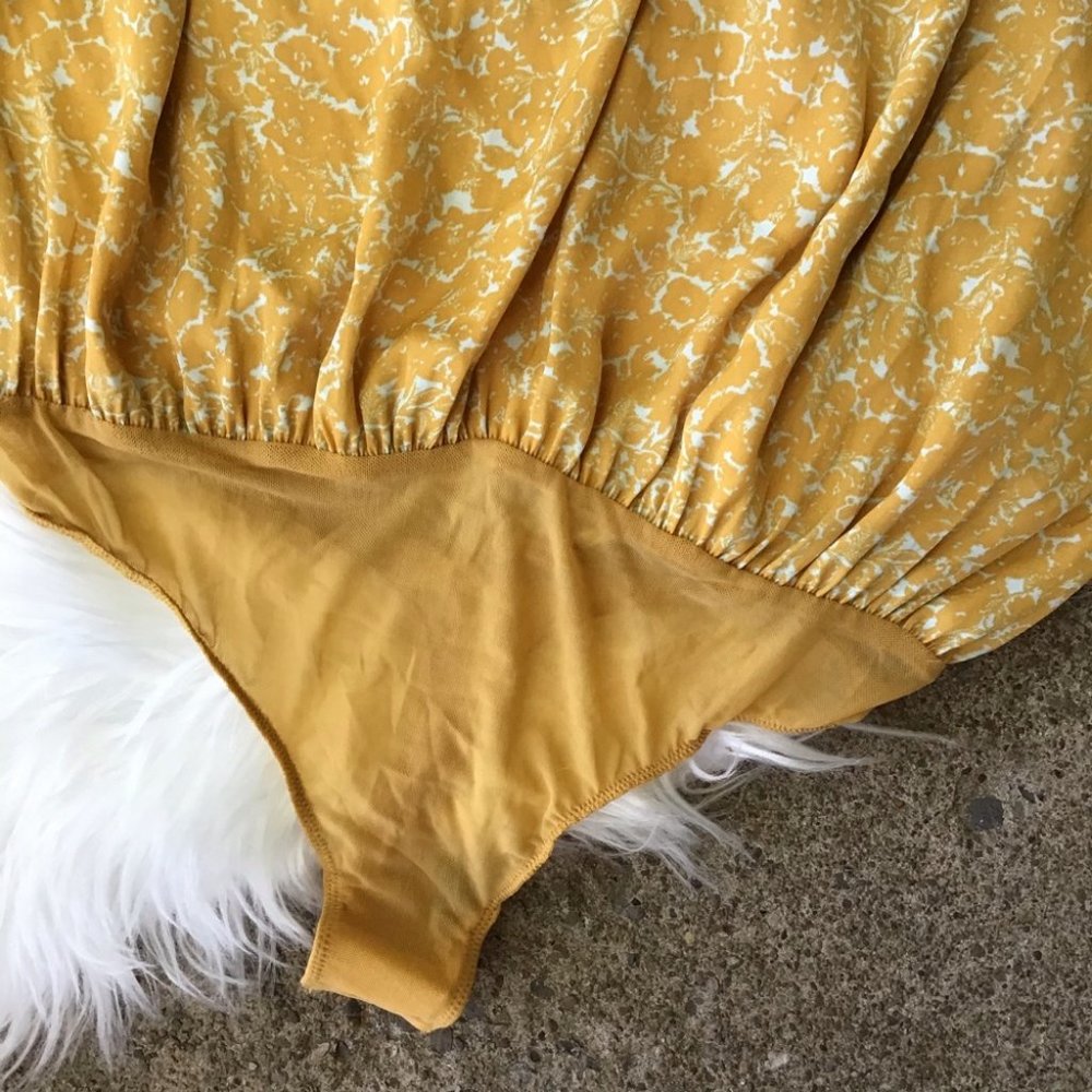Free People Yellow Peasant Top Bodysuit - Picture 4 of 8